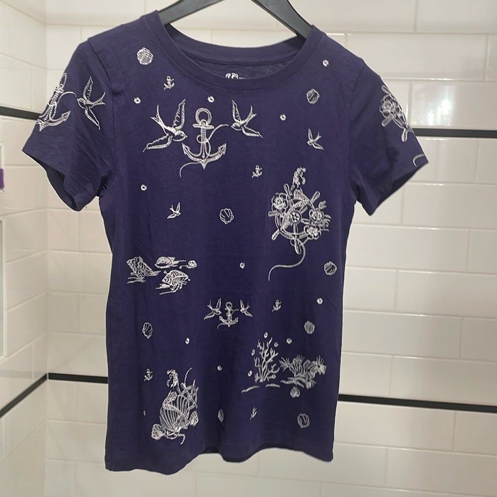 J.Crew embroidered tee